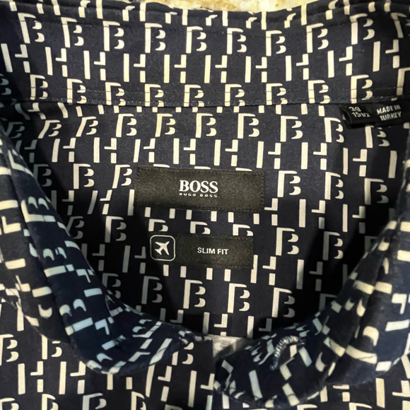 Boss Hugo boss men’s button up slim fit size 39/Medium - Picture 3 of 5